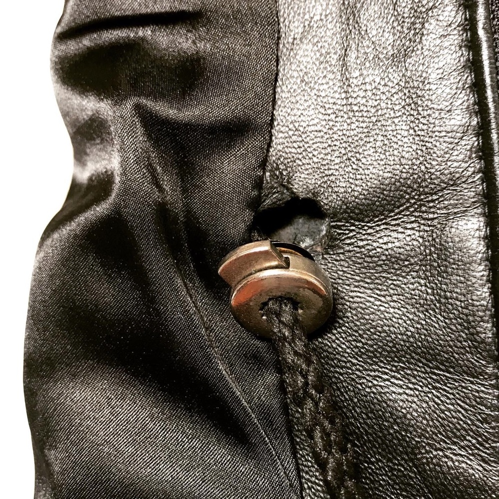 Vintage 90’s Black Leather Vest - Picture 7 of 8